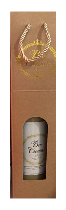Real Bev Cremas bottle in kraft presentation